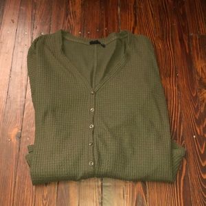 Urban outfitters button up waffle top